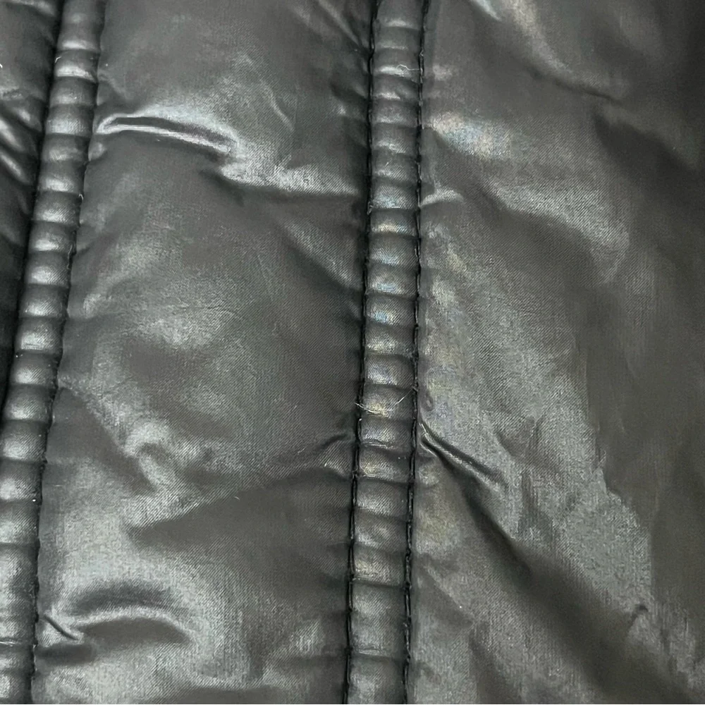 Laundry by Shelli Segal Moto Biker Jacket Black Puffer Goth Grunge Rock Emo M - Picture 10 of 11